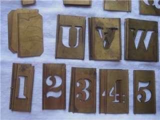   Interlocking Adjustable Brass Stencils Letters Numbers 80+  
