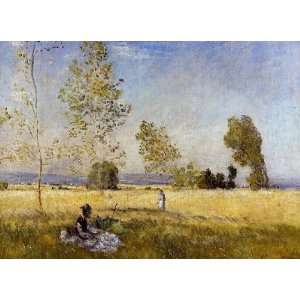   , painting name Meadow at Bezons, by Monet Claude