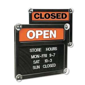  Headline Signs® Double Sided Open/Closed Sign, w/Plastic 