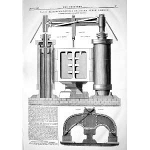 1867 PARIS EXHIBITION DOUBLE CYLINDER STEAM HAMMER THWAITES CARBUTT