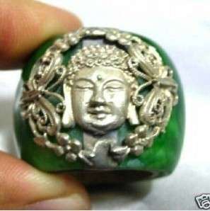 Rare tibet jade buddha thumb ring  