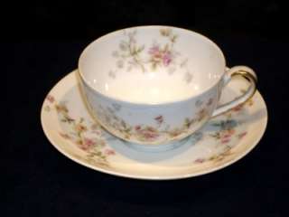 Theodore Haviland Limoges France Rose Cup and Saucer  