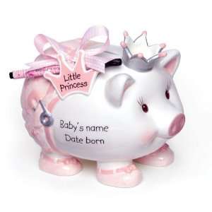  Little Princess   Personalize It Baby Piggy Bank by Mud 