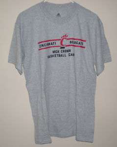 UC University of Cincinnati Bearcats Basketball Mick Cronin T Shirt sz 