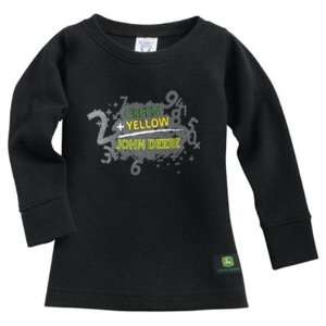  John Deere Toddler Black Long Sleeve Thermal T Shirt 