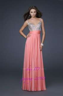 Custom New chiffon Evening prom dress Ball gown bridesmaid size 6 8 10 