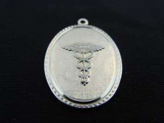 925 Sterling Silver Caduceus Medical Pendant  