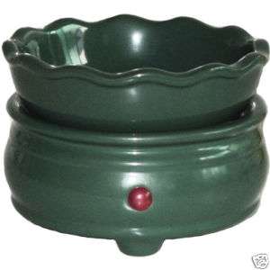 Ceramic Electric Tart/Jar Candle Warmer Combo *GREEN*  