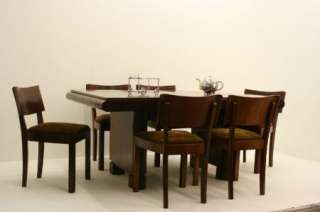 Superb Art Deco 1930s Rosewood Table & 6 Chairs  