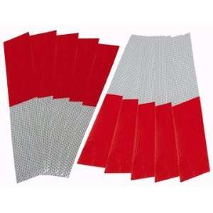  HFT 10 Piece Red and White Reflective Strips