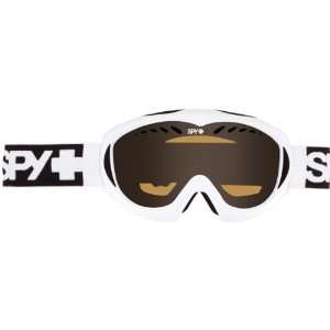 Spy Optic White Targa II Sport Racing Snow Goggles Eyewear w/ Free B&F 