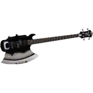  Cort Gene Simmons Axe Electric Bass Guitar Black & Silver 