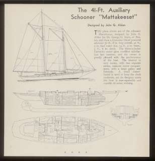 1931 John G. Alden 41 Auxiliary Schooner plan article  