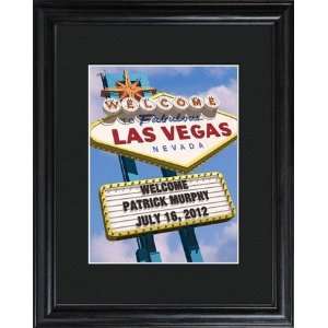  Personalized Daytime Vegas Print with Wood Frame 