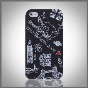   London Big Ben Black hard case cover for Apple iPhone 4 4G 4S Cell