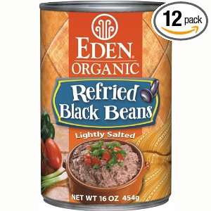 Eden Organic Refried Black Beans, 16 Ounce Cans (Pack of 12)  