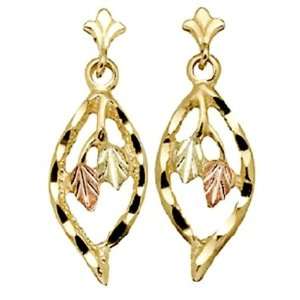   12K Black Hills Gold Womens Gold Dangle Earrings. E1476/PB Jewelry