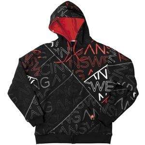    Answer Racing Segmented Zip Up Hoodie   Small/Black Automotive