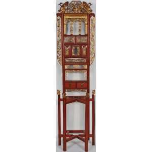  BK0093Y Antique Chinese Carved Folding Wash Stand, circa 