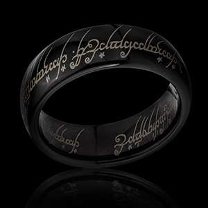 Tungsten Wedding Band Ring Lord of the Rings replica  
