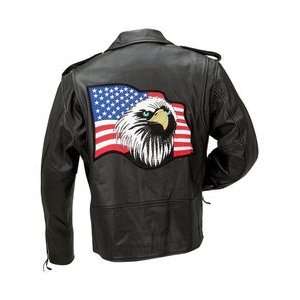 Rocky Mountain Hides Solid Genuine Buffalo Leather Jacket Large Eagle 