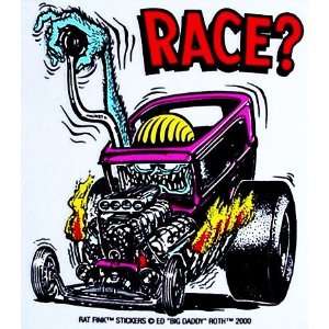  Rat Fink RACE ?? Hot Rod Decal / Sticker Automotive