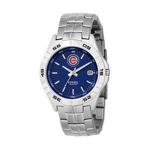 Chicago Cubs Mens Applied Watch by Fossil   Silver/Blue 