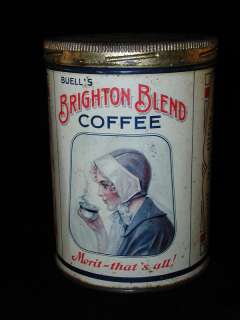 COFFEE TIN CAN BRIGHTON BLEND BRAND ADVERTISING 100 R  