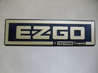 EZ GO Golf Cart NAME PLATE FRONT EMBLEM in GOLD #BP0019  