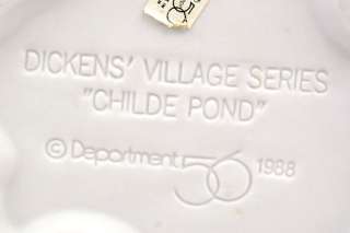 This Department 56 piece Retired in 1991, is titled Childe Pond And 