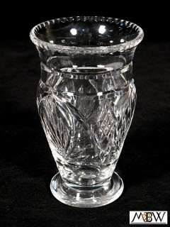 Vintage English Crystal Cut Glass Flower Vase  
