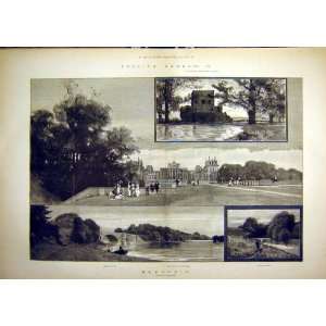  1885 English Homes Blenheim Palace Montbard Building