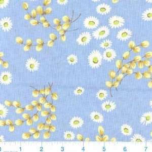   Bliss Daisy Willows Sky Blue Fabric By The Yard Arts, Crafts & Sewing