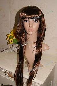   Womens Sexy Straight Wigs Cosplay Hair Full Wig Cap 