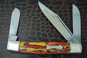 FIGHTN ROOSTER 1985 INDIANA KNIFE CLUB CHRISTMAS STOCKMAN SOLINGEN 