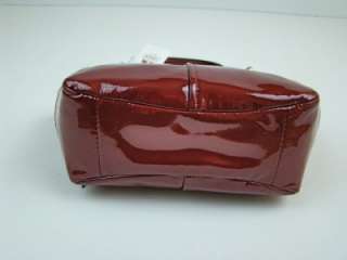   Patent Leather Small Top Handle Bag Red Wine 46262 885135732701  