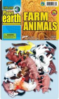 Ja ru Planet Earth Farm Animals 16 Pieces Per Pack Ages 4 and Up 