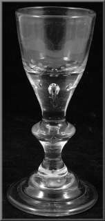 Rare Signed 18thC German Blown Stem Glass  