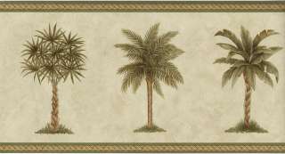 SIMPLY PALM TREES WITH A THATCH EDGE WALLPAPER BORDER 5812895  