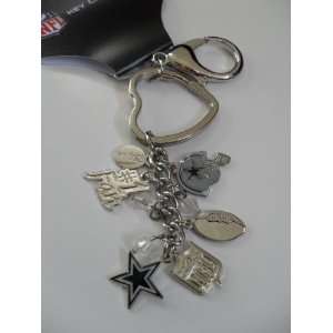  NFL Dallas Cowboys Keychain Metal Keyring with Charms 