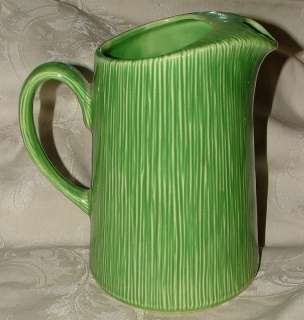 Pea Green Lined Tree Bark Pitcher Pea Green M & P USA  