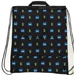 Blue Crab Drawstring Backpack