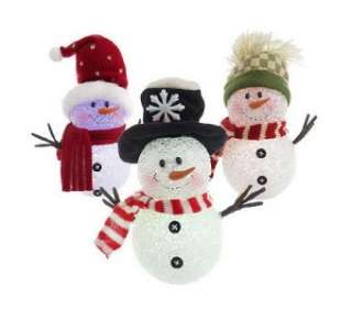 Bethlehem Lights Battery Operated Snowmen w/ Color Changing LED 