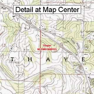 USGS Topographic Quadrangle Map   Thayer, Missouri (Folded/Waterproof)