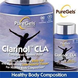 PureGels Clarinol CLA Conjugated Linoleic Acid 1000 mg, 2 Bottles, 90 