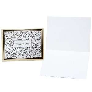  Lets Party By Hallmark Floral Black and White Thank You Notes 