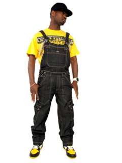     Premium Bib Overalls   Black   Mens Hip Hop Denim Bib Jeans  
