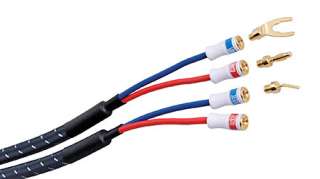   Cables, shown here with the three removable termination options