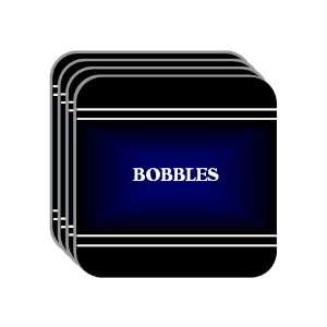 Personal Name Gift   BOBBLES Set of 4 Mini Mousepad Coasters (black 