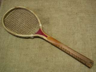 Vintage Tennis Racket  Antique Sports Old Game Wooden  